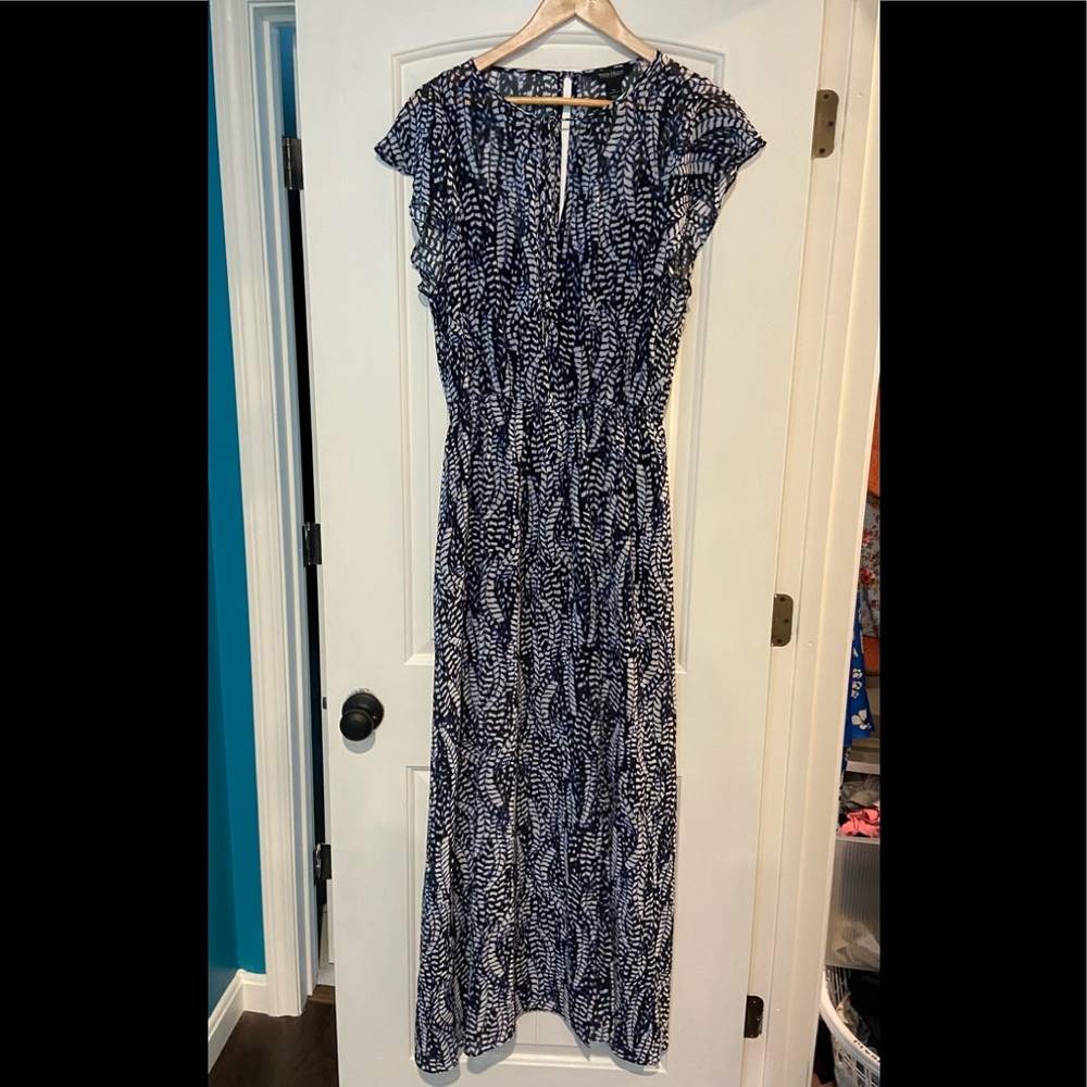 WHBM feather maxi (navy)